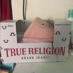 True Religion Women's Pink Slippers